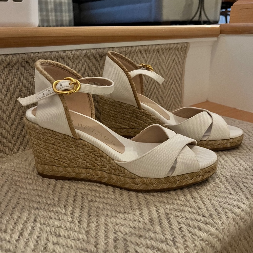 STUART WEITZMAN MIRELA ESPADRILLE WEDGE TIMELESS STYLE